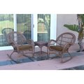 Propation W00210-2-RCES007 3 Piece Santa Maria Honey Rocker Wicker Chair Set; Brown Cushion PR1081401